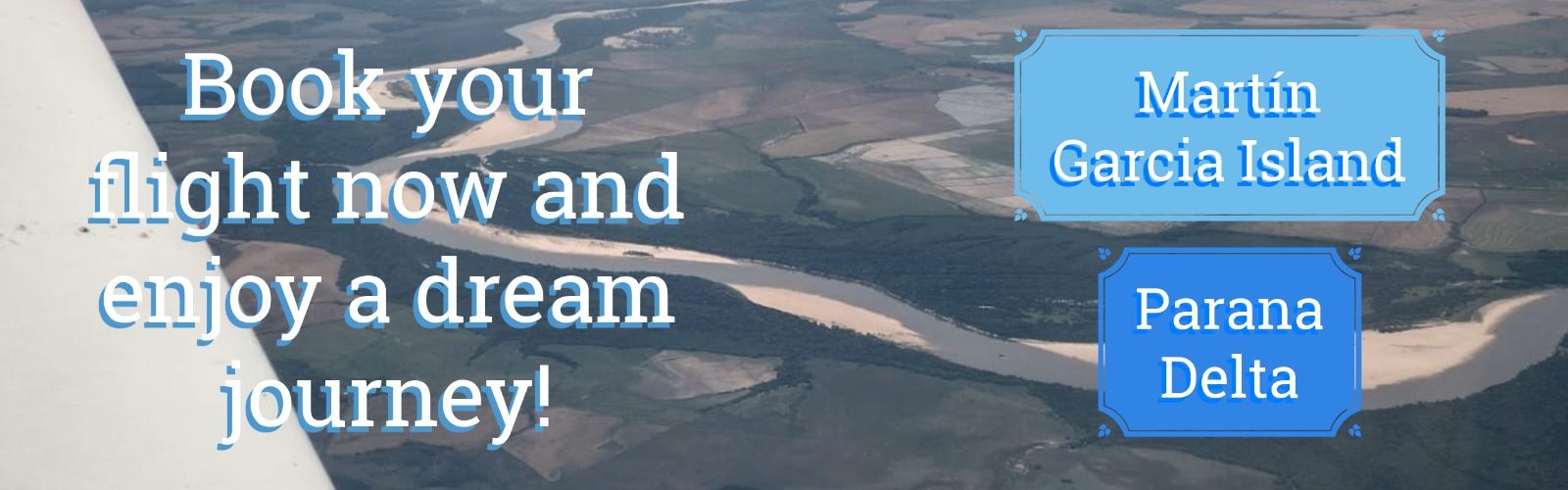 Book your scenic flight to Martín García Island and Paraná Delta